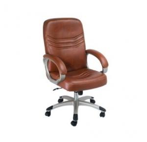 M129 Brown Leatherette Chair